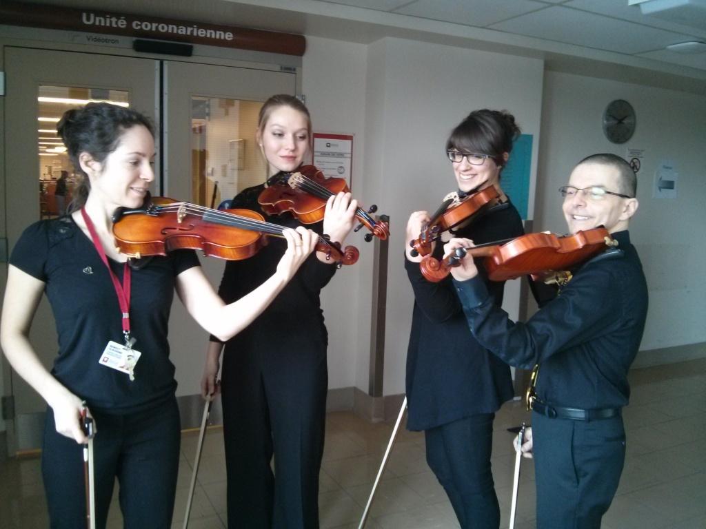 Un quatuor à cordes pour les patients de l’ICM